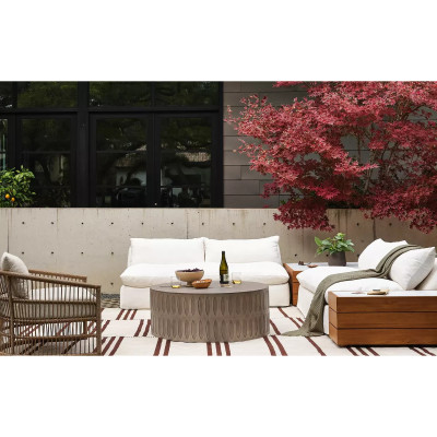 Four Hands Grant Outdoor 2Pc Sectional W/ Coffee & End Tables - Faye Cream (Closeout)