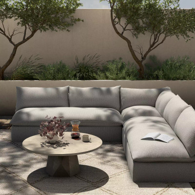 Four Hands Grant Outdoor 3 - Piece Sectional - Faye Ash