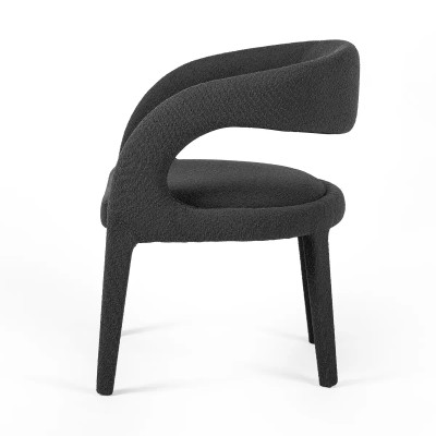 Four Hands Hawkins Dining Chair - Fiqa Boucle Charcoal