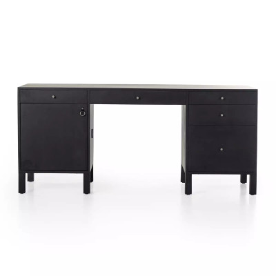 Four Hands Isador Executive Desk - Black Wash Poplar