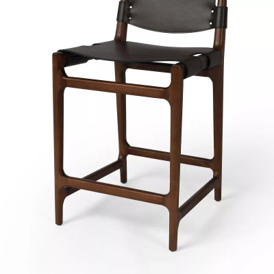 Four Hands Joan Counter Stool - Espresso Leather Blend (Closeout)