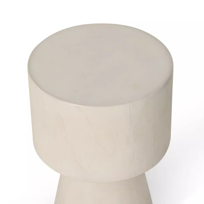 Four Hands Jovie Outdoor End Table - Ivory Teak