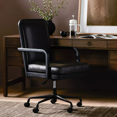 Four Hands Lacey Desk Chair - Brushed Ebony