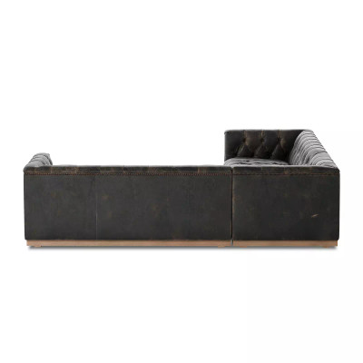 Four Hands Maxx 3 - Piece Sectional - Destroyed Black - 101"