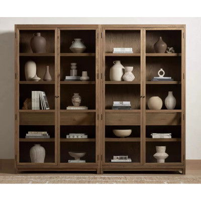 Four Hands Millie Double Cabinet - Drifted Oak Solid