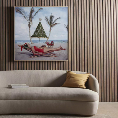 Four Hands Palm Beach Idyll by Slim Aarons - 48"X48" - Natural Maple Floater