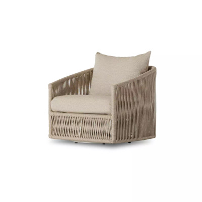 Four Hands Porto Outdoor Swivel Chair - Faye Sand