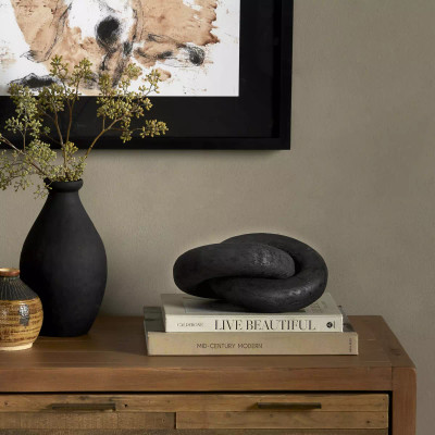 Four Hands Reclaimed Wood Knot - Carbonized Black (Closeout)