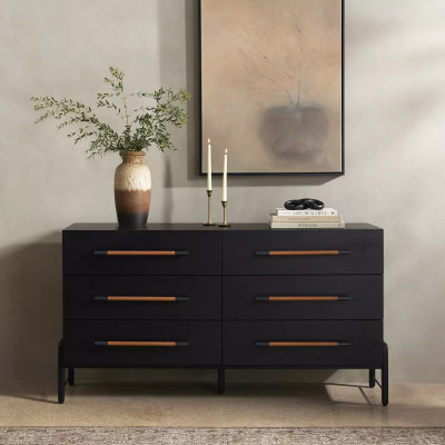 Four Hands Rosedale 6 Drawer Dresser - Ebony Oak