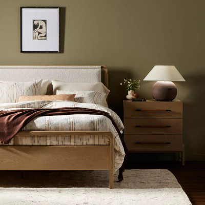 Four Hands Rosedale Bed - King - Yucca Oak Veneer W/ Knoll Natural