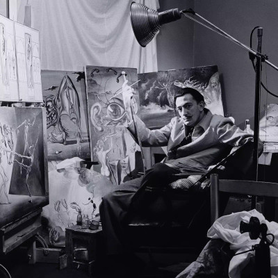 Four Hands Salvador Dali In Studio I by Getty Images - 40X40"