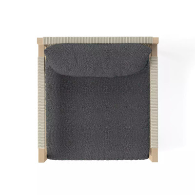 Four Hands Sherwood Outdoor Chair, Washed Brown - Fiqa Boucle Slate
