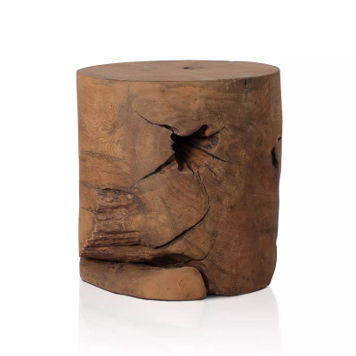 Four Hands Teak Stool - Aged Natural Teak