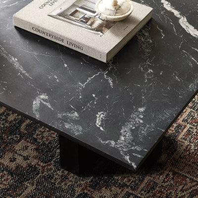 Four Hands Terrell Coffee Table - Black Marble