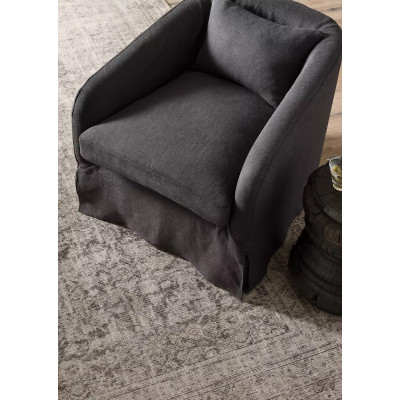 Four Hands Topanga Slipcover Swivel Chair - Flanders Navy (Closeout)