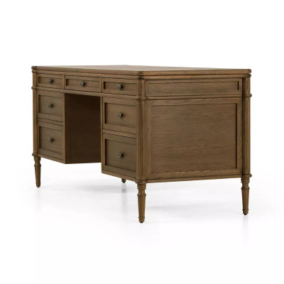 Four Hands Toulouse Executive Desk - Toasted Oak