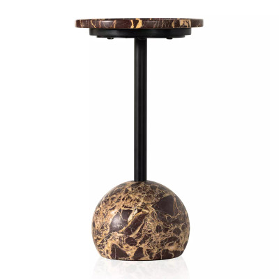 Four Hands Viola Accent Table - Merlot Marble