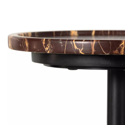 Four Hands Viola Accent Table - Merlot Marble