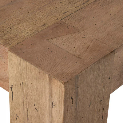 Four Hands Abaso Small Square Coffee Table - Rustic Wormwood Oak