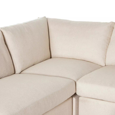 Four Hands Delray 8 - Piece Slipcover Sofa Sectional W/ Ottoman