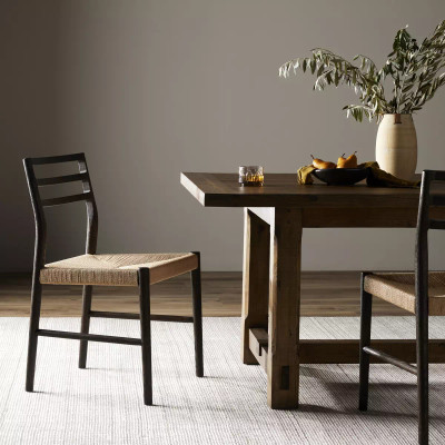 Four Hands Glenmore Woven Dining Chair - Light Carbon