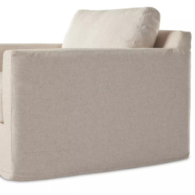 Four Hands Hampton Slipcover Swivel Chair - Evere Cream