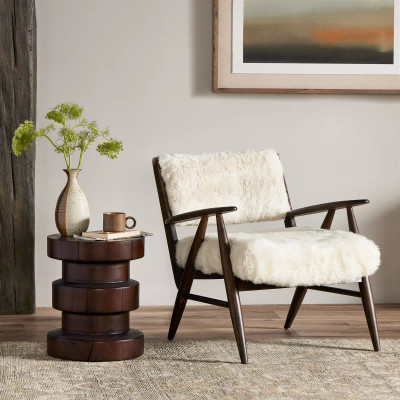 Four Hands Papile Chair - Cream Sherling