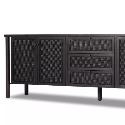 Four Hands Veta Media Console - Black Cane