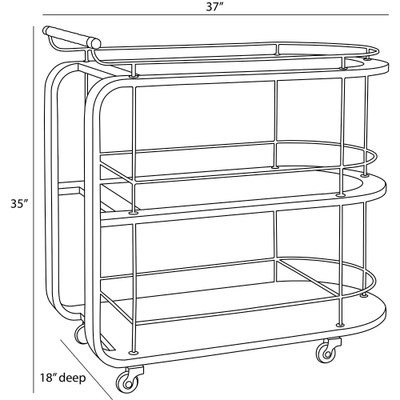 Arteriors Brays Bar Cart