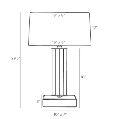 Arteriors Eckart Lamp - Pewter (Closeout)