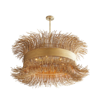 Arteriors Filamento Chandelier - Natural Rattan