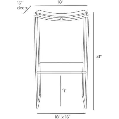 Arteriors Jerome Bar Stool