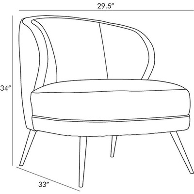 Arteriors Kitts Chair Mineral Grey Leather