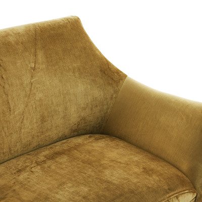 Arteriors Leandro Settee Marigold Velvet Grey Ash