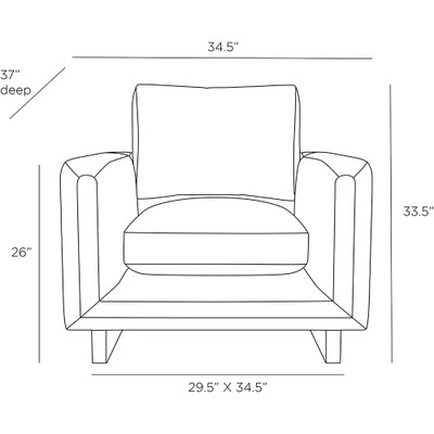 Arteriors Lovell Chair Forest Velvet Dark Walnut