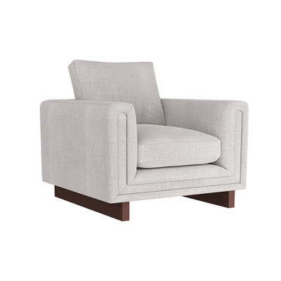 Arteriors Lovell Chair Oyster Linen Dark Walnut