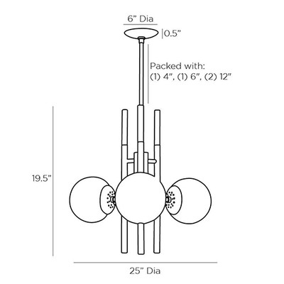 Arteriors Oberon Chandelier (Closeout)