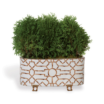 Baldwin White Oval Planter image 3