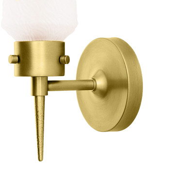 Arteriors Omaha Sconce - Textured Frosted Glass - Antique Brass