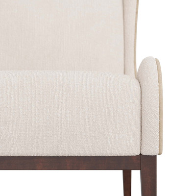 Arteriors Pierce Wing Chair Stone Boucle Dark Walnut