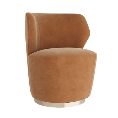 Arteriors Poppy Chair Cider Velvet Champagne Swivel