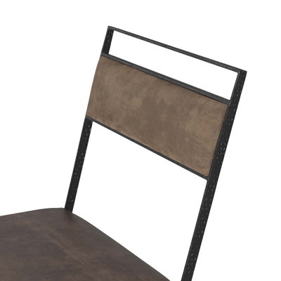 Arteriors Portmore Dining Chair - Graphite Leather (Closeout)