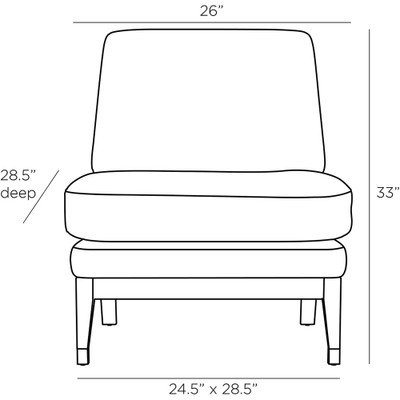 Arteriors Sawyer Chair Cider Velvet Dark Walnut