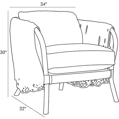 Arteriors Strata Lounge Chair - Oyster Leather - Gray