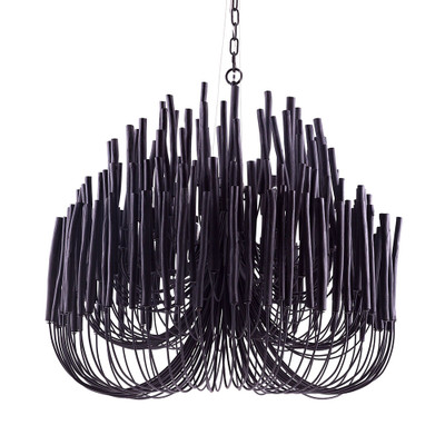 Arteriors Tilda Large Chandelier - Black Stained Wood