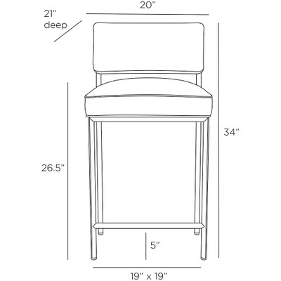 Arteriors Topanga Counter Stool