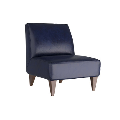 Arteriors Trudell Chair Ink Leather Dark Walnut