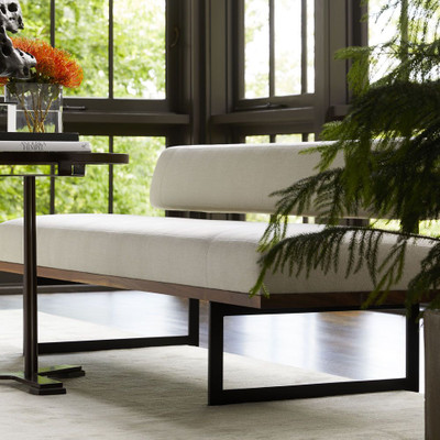 Arteriors Tuck Bench Bone Linen