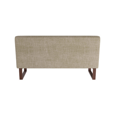 Arteriors Valeswood Settee Pebble Linen Dark Walnut