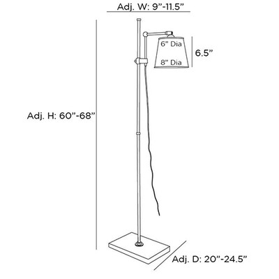 Arteriors Watson Floor Lamp - Taupe (Closeout)